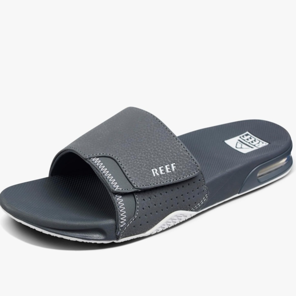 Reef Men's Gray/Blue Slide Sandals